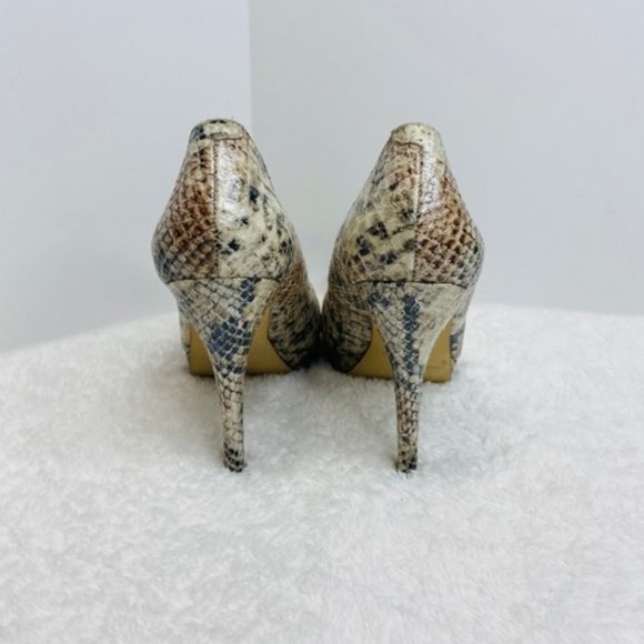 Multicolored Snakeskin Print Heels Platforms main image 4